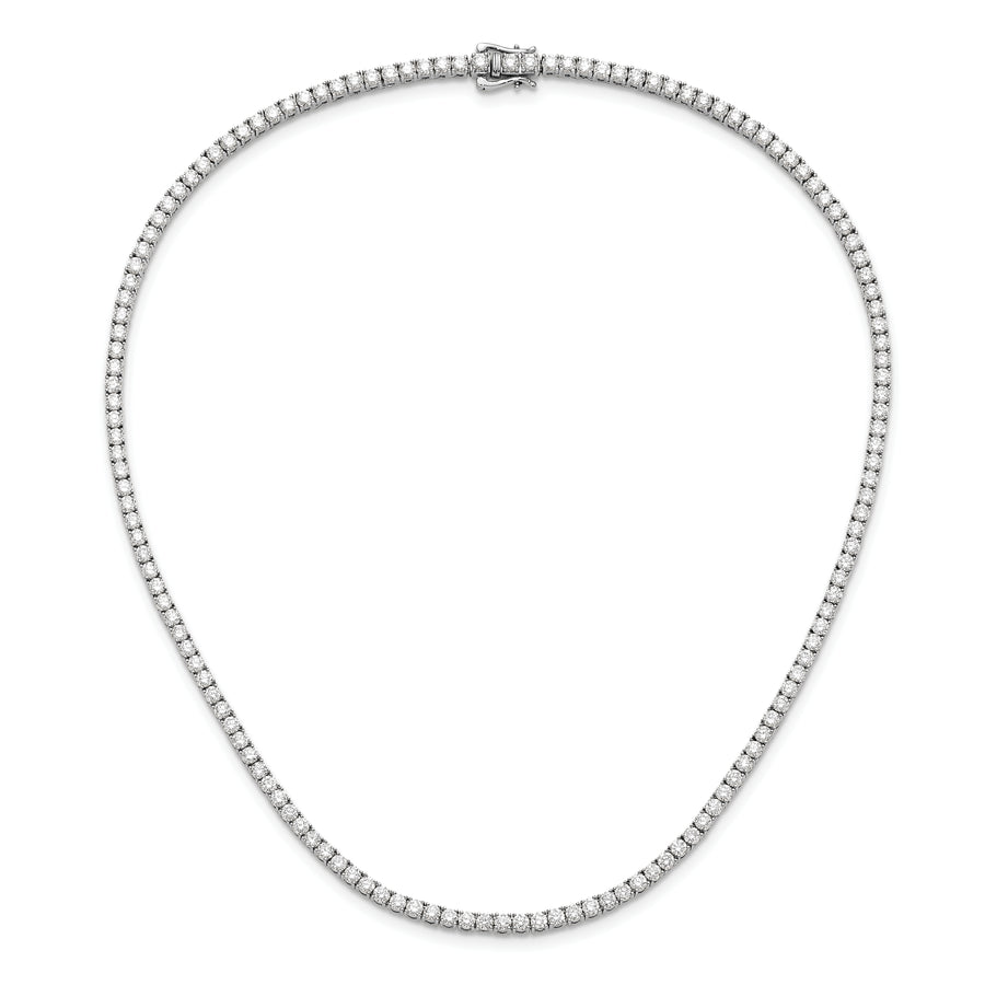 Collar Tennis de Diamantes Lab Creado de 10 quilates en Oro Blanco de 14k
