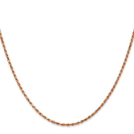 14K Rose Gold Chain – 30 Inches, 1.8mm with Lobster Clasp