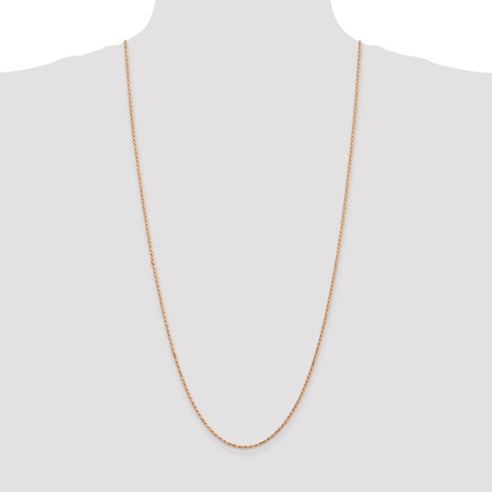 14K Rose Gold Chain – 30 Inches, 1.8mm with Lobster Clasp