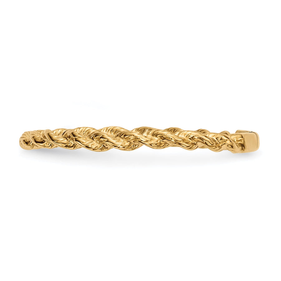 Anillo de Cuerda Torcida Pulida en Oro de 14k