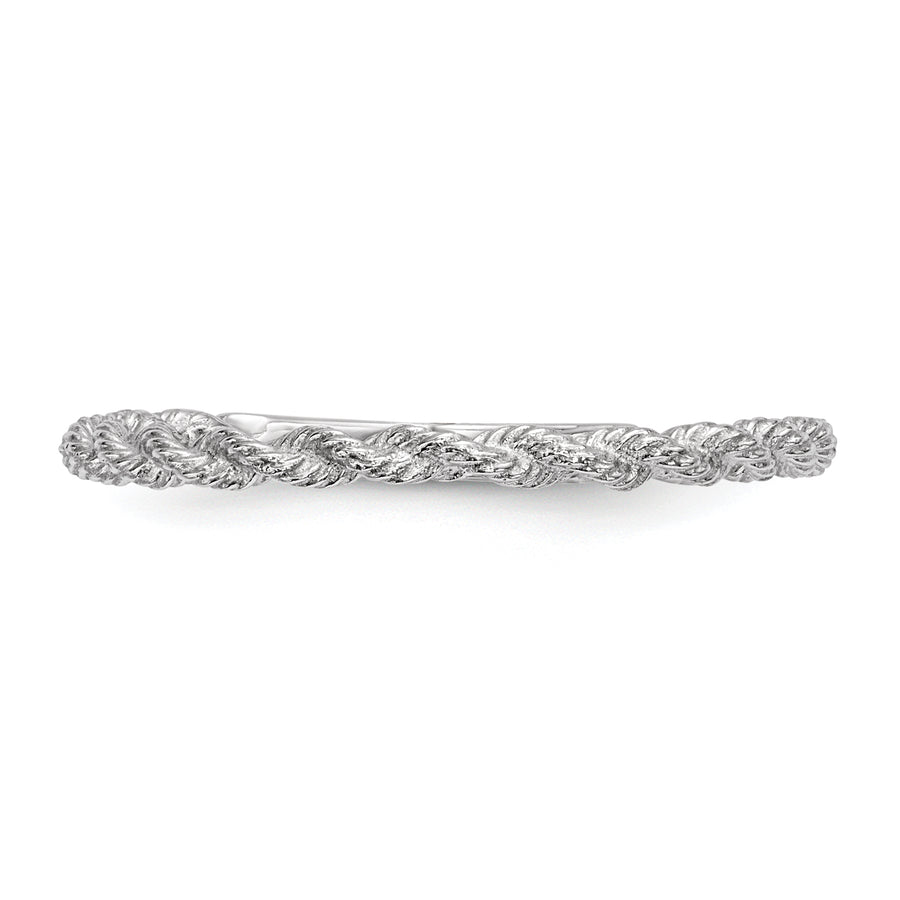 Anillo de Cuerda Torcida Pulida en Oro de 14k