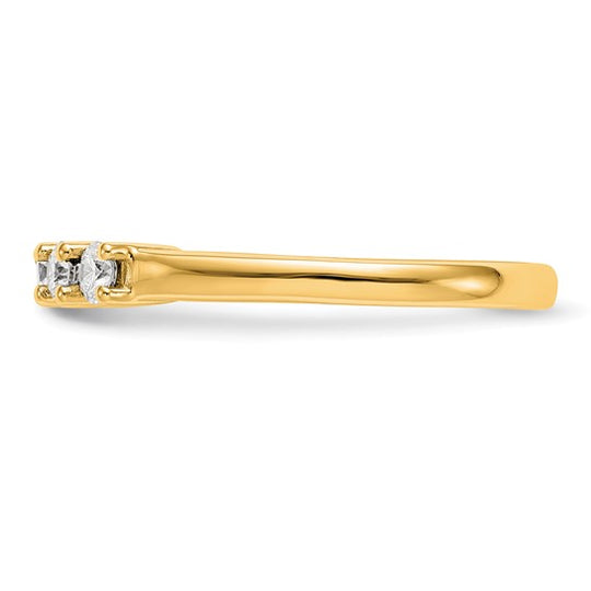 Anillo de Boda con 5 Diamantes Cultivados en Laboratorio en Oro Amarillo de 14k (1.09 Quilates, VS/SI+, G+)