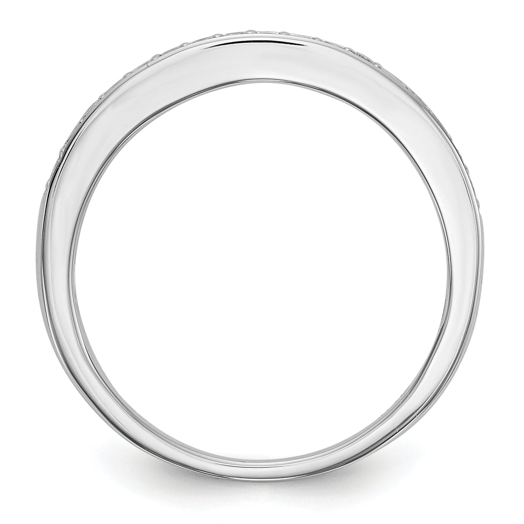 Anillo de Boda Completo en Oro Blanco de 14K con Diamantes de 1/6 Quilates