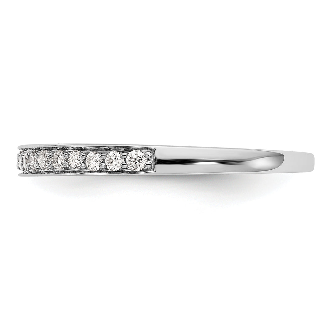 Anillo de Boda Completo en Oro Blanco de 14K con Diamantes de 1/6 Quilates