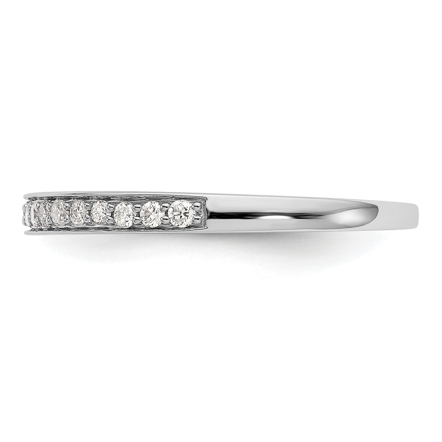 Anillo de Boda Completo en Oro Blanco de 14K con Diamantes de 1/6 Quilates