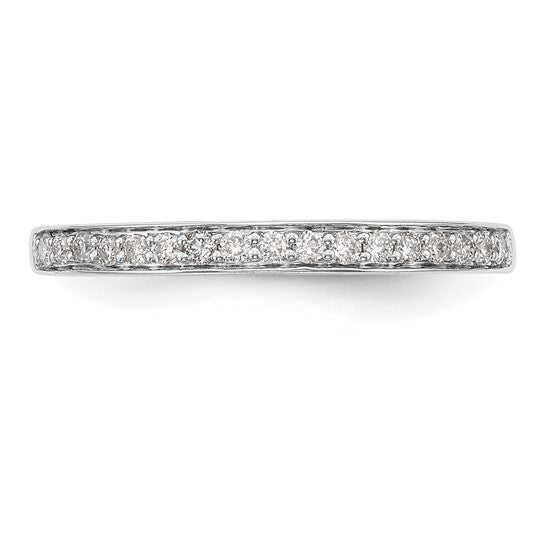 Anillo de Boda Completo en Oro Blanco de 14K con Diamantes de 1/6 Quilates