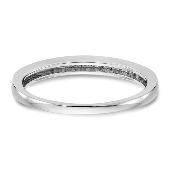 Anillo de Boda Completo en Oro Blanco de 14K con Diamantes de 1/6 Quilates