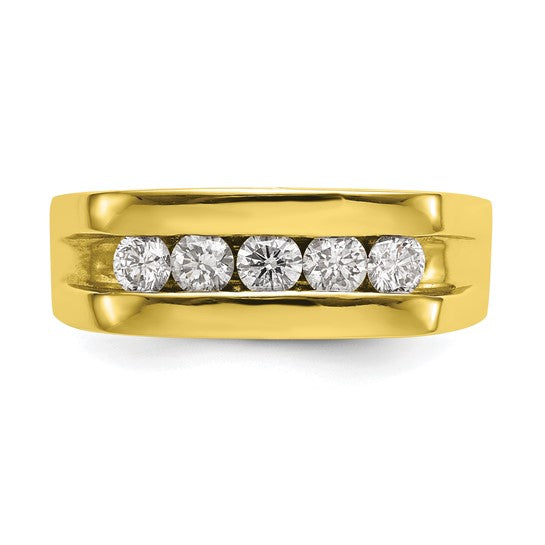 Anillo de Boda para Hombre en Oro 10k con Diamante Lab Creado (3/4 quilate)