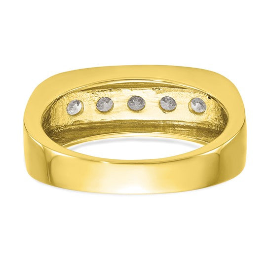 Anillo de Boda para Hombre en Oro 10k con Diamante Lab Creado (3/4 quilate)