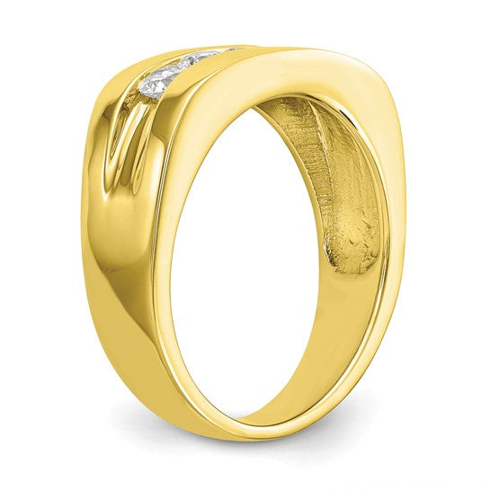 Anillo de Boda para Hombre en Oro 10k con Diamante Lab Creado (3/4 quilate)