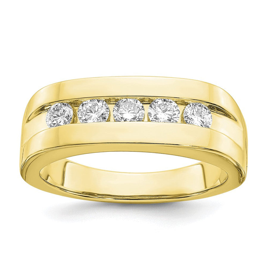Anillo de Boda para Hombre en Oro 10k con Diamante Lab Creado (3/4 quilate)