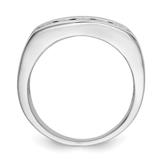 Anillo de Boda para Hombre en Oro 10k con Diamante Lab Creado (3/4 quilate)