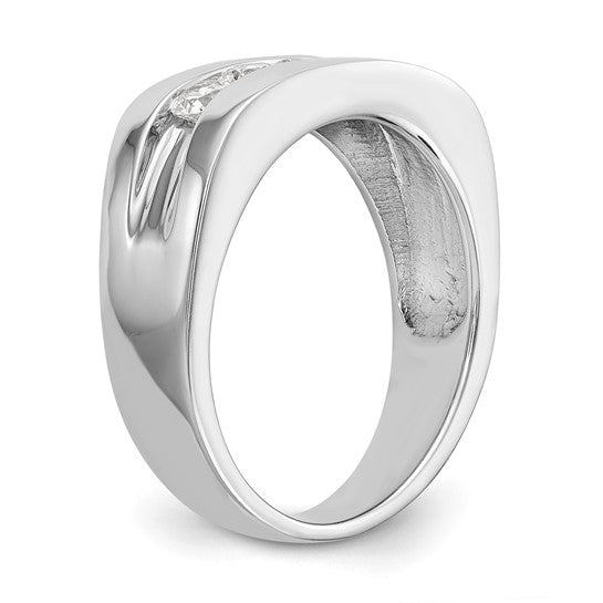 Anillo de Boda para Hombre en Oro 10k con Diamante Lab Creado (3/4 quilate)