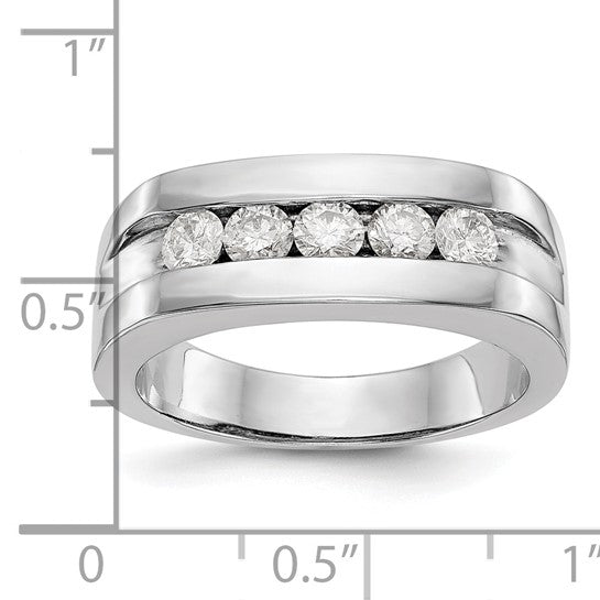 Anillo de Boda para Hombre en Oro 10k con Diamante Lab Creado (3/4 quilate)