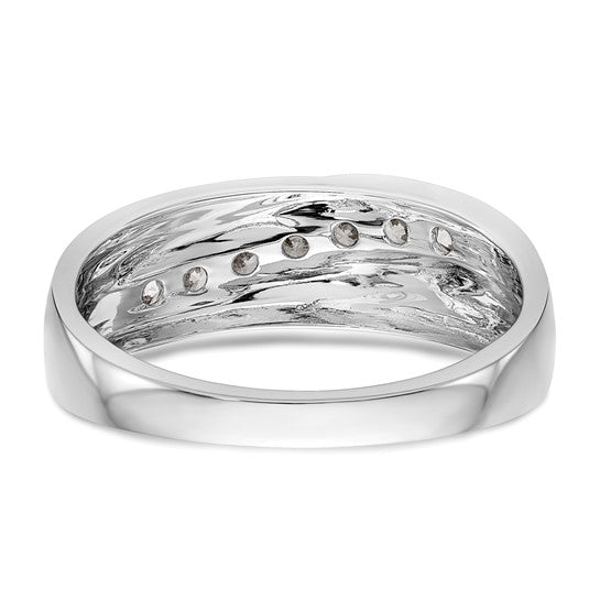 Anillo de Boda para Hombre en Oro  14k con Diamantes Lab Creado (1/2 quilate)