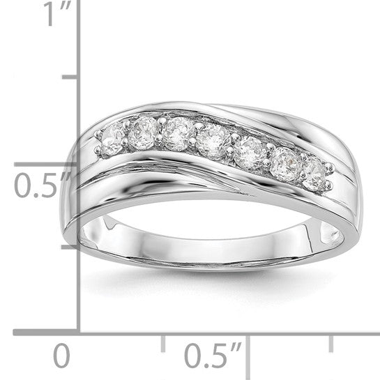 Anillo de Boda para Hombre en Oro  14k con Diamantes Lab Creado (1/2 quilate)