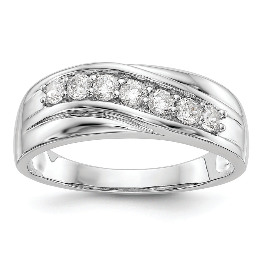 Anillo de Boda para Hombre en Oro  14k con Diamantes Lab Creado (1/2 quilate)