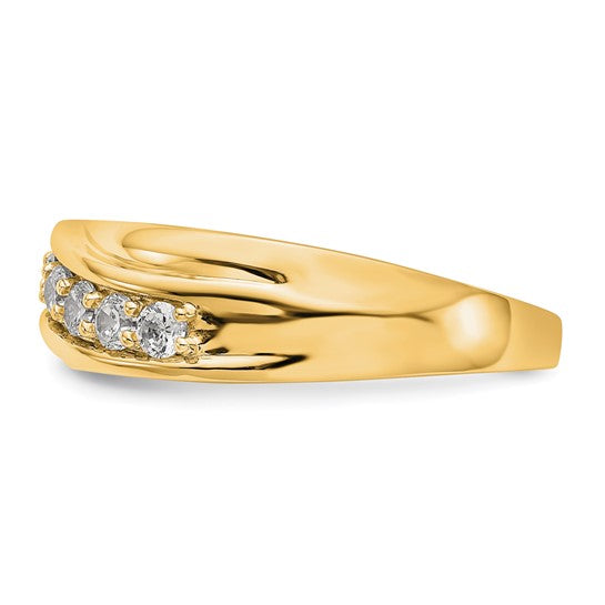 Anillo de Boda para Hombre en Oro  14k con Diamantes Lab Creado (1/2 quilate)