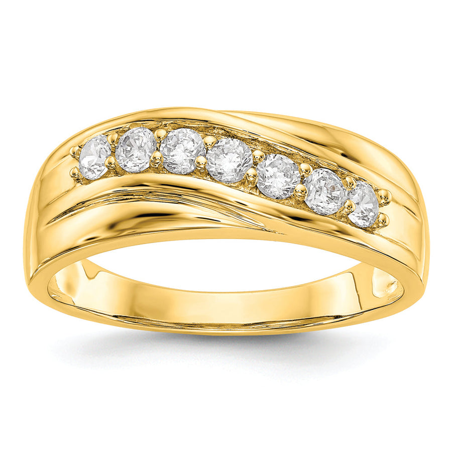 Anillo de Boda para Hombre en Oro  14k con Diamantes Lab Creado (1/2 quilate)