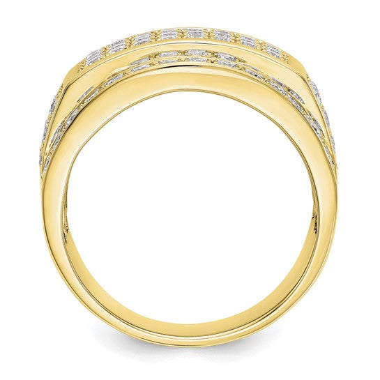 Anillo de Boda para Hombre en Oro 10k con Diamante Lab Creado