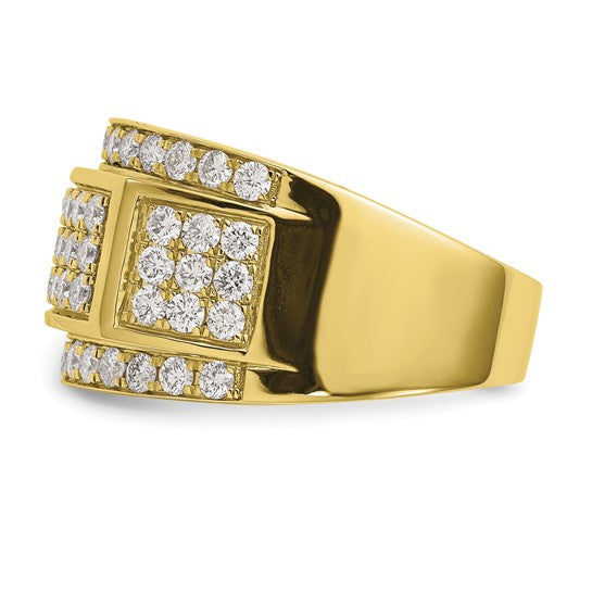 Anillo de Boda para Hombre en Oro 10k con Diamante Lab Creado