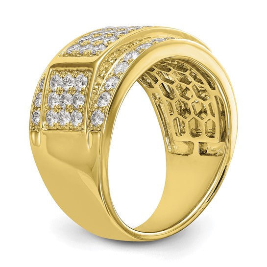 Anillo de Boda para Hombre en Oro 10k con Diamante Lab Creado