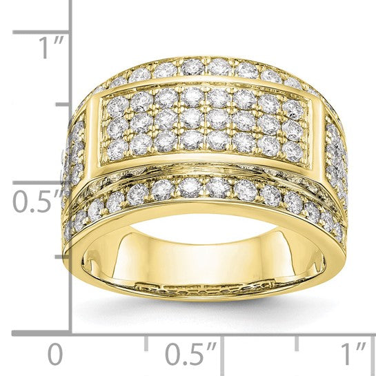 Anillo de Boda para Hombre en Oro 10k con Diamante Lab Creado