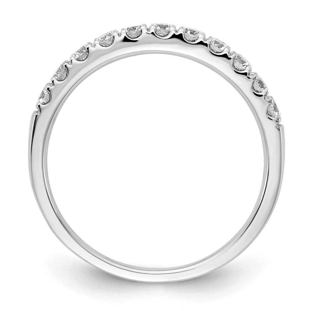 Anillo de Boda de Oro Blanco de 14K con 1/2 Quilate de Diamantes de Laboratorio (Talla 7)