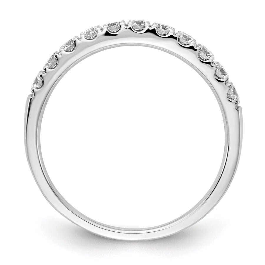 Anillo de Boda de Oro Blanco de 14K con 1/2 Quilate de Diamantes de Laboratorio (Talla 7)