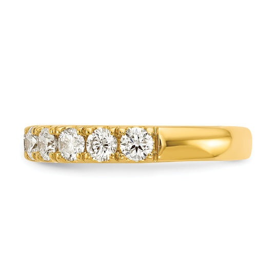 Alianza de Boda Completa con Diamantes de Laboratorio de 1 Quilate en Oro Amarillo de 14K