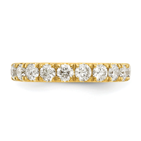 Alianza de Boda Completa con Diamantes de Laboratorio de 1 Quilate en Oro Amarillo de 14K