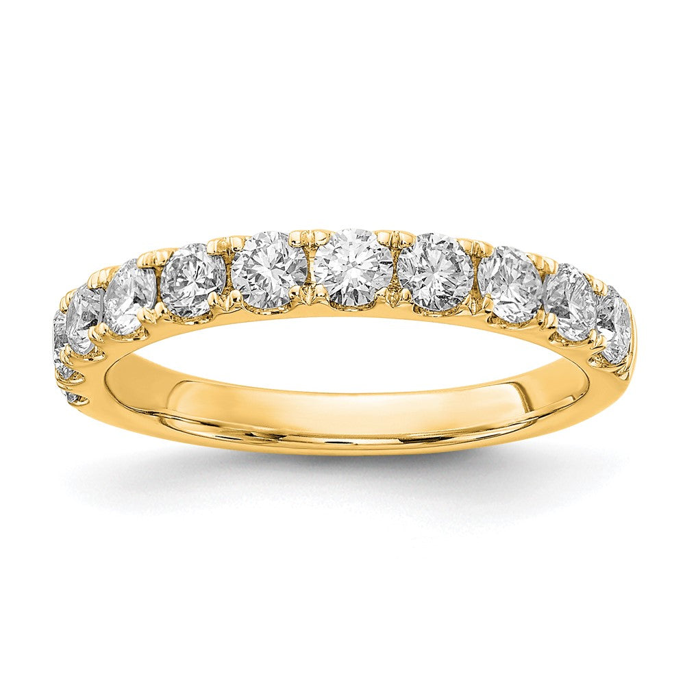Alianza de Boda Completa con Diamantes de Laboratorio de 1 Quilate en Oro Amarillo de 14K