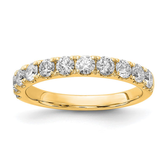 Alianza de Boda Completa con Diamantes de Laboratorio de 1 Quilate en Oro Amarillo de 14K