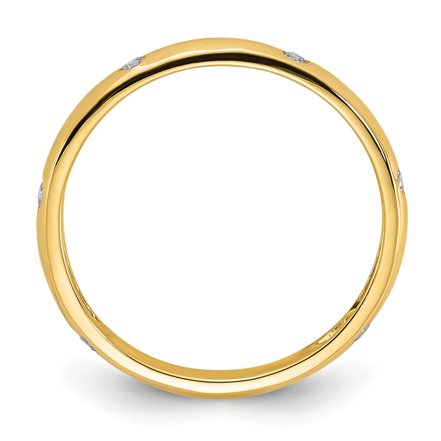 Argolla con Diamantes de 6 Piedras en Oro de 14k