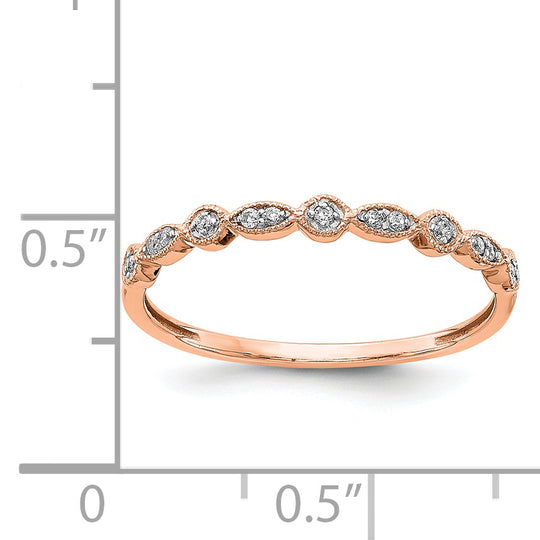 Elegant Diamond Ring in 14k Rose Gold