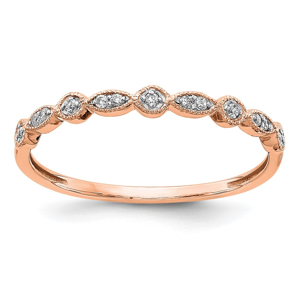 Elegant Diamond Ring in 14k Rose Gold