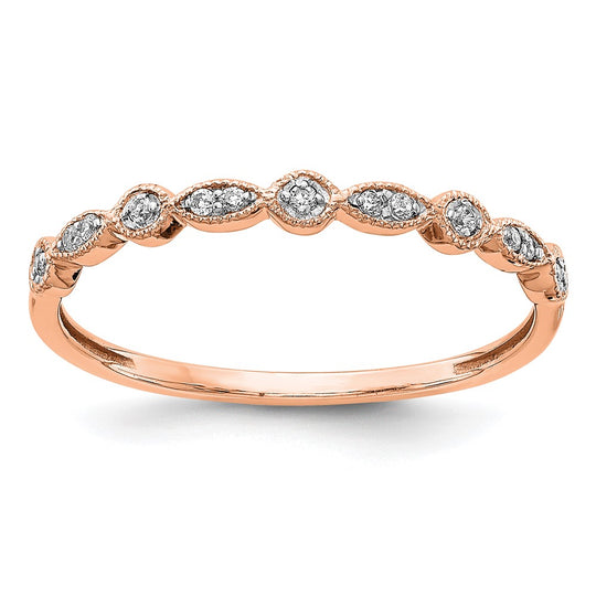 Elegant Diamond Ring in 14k Rose Gold