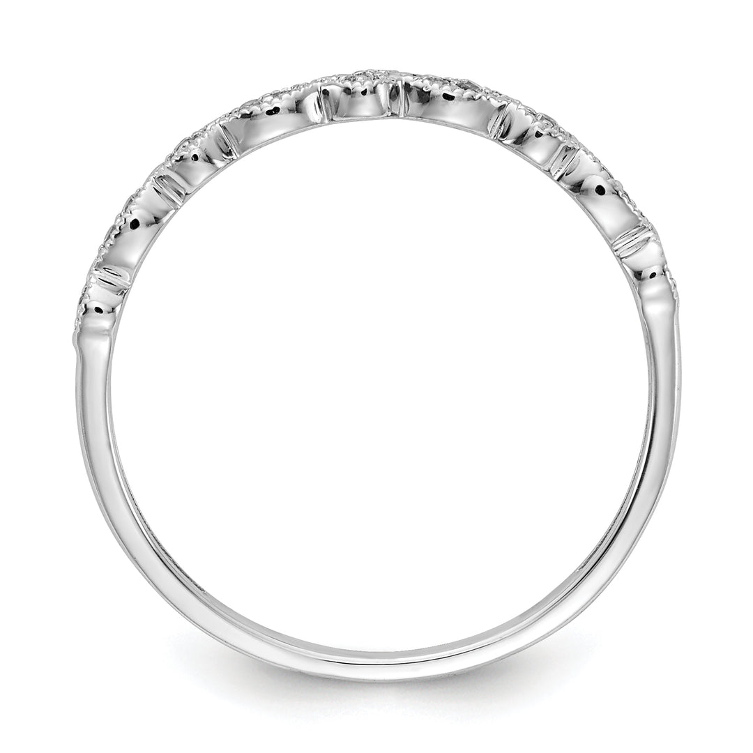 Anillo Elegante de Diamantes en Oro Blanco de 14k