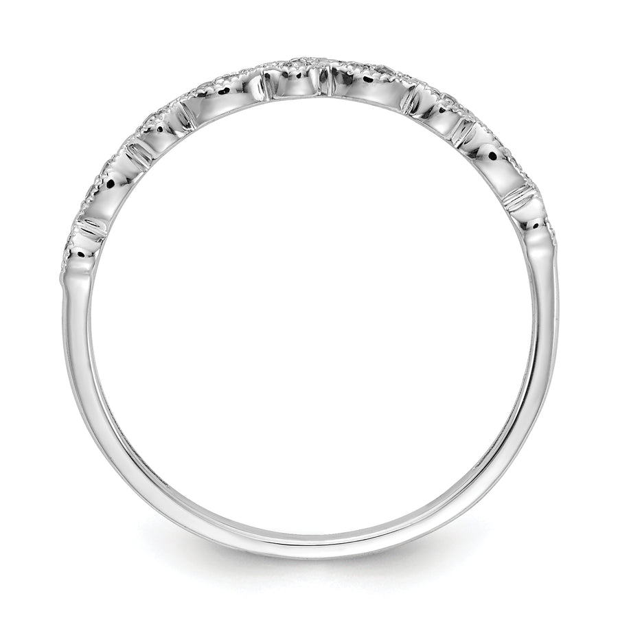 Anillo Elegante de Diamantes en Oro Blanco de 14k