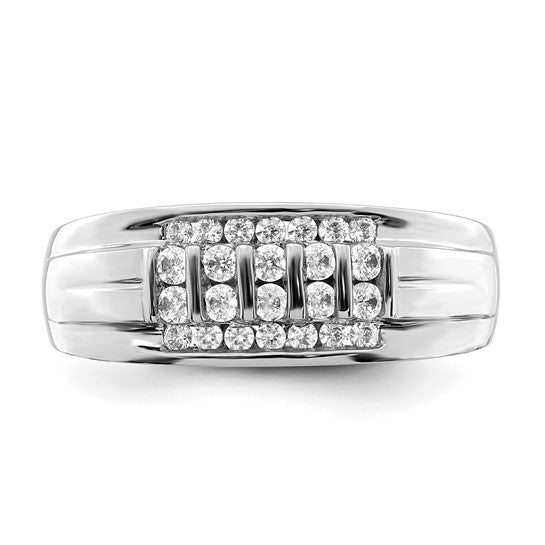 Anillo para Hombre de Oro 10k con Diamante de 1/2 Quilate Creado en Laboratorio (VS/SI+ G+)