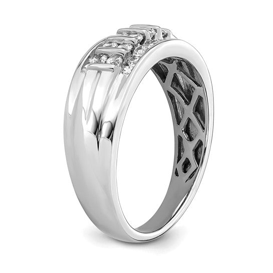 Anillo para Hombre de Oro 10k con Diamante de 1/2 Quilate Creado en Laboratorio (VS/SI+ G+)