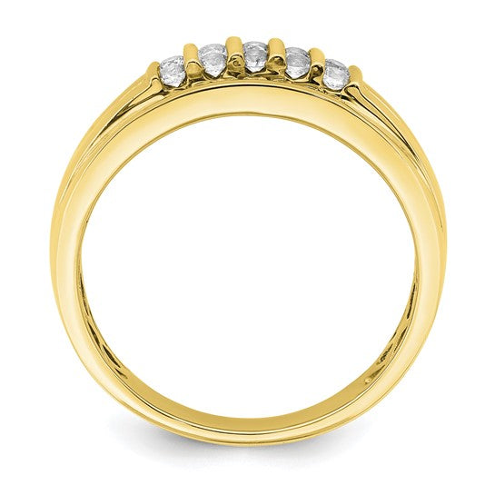 Anillo para Hombre de Oro 10k con Diamante de 1/2 Quilate Creado en Laboratorio (VS/SI+ G+)