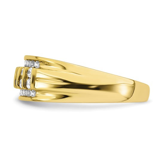Anillo para Hombre de Oro 10k con Diamante de 1/2 Quilate Creado en Laboratorio (VS/SI+ G+)