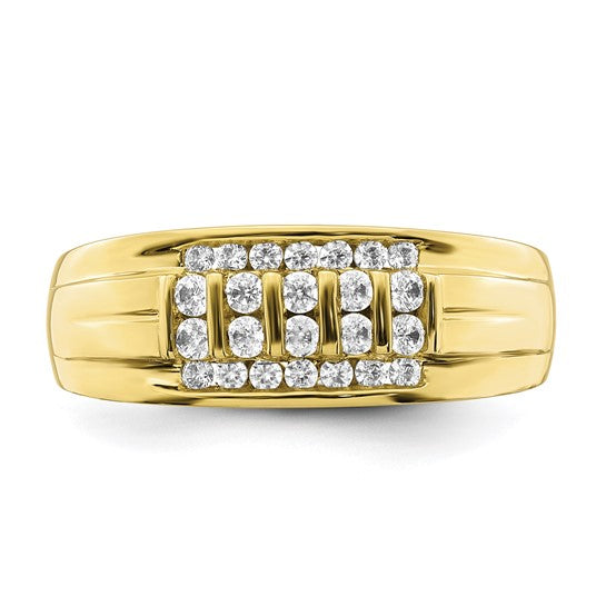 Anillo para Hombre de Oro 10k con Diamante de 1/2 Quilate Creado en Laboratorio (VS/SI+ G+)
