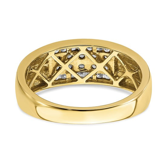 Anillo para Hombre de Oro 10k con Diamante de 1/2 Quilate Creado en Laboratorio (VS/SI+ G+)