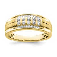 Anillo para Hombre de Oro 10k con Diamante de 1/2 Quilate Creado en Laboratorio (VS/SI+ G+)