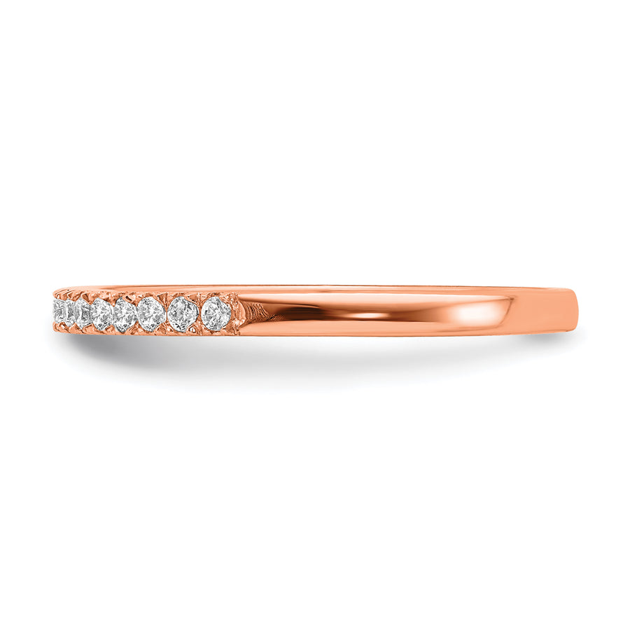 Alianza de Boda Blooming Bridal en Oro Rosa de 14k con Diamantes de 1/6 Quilate