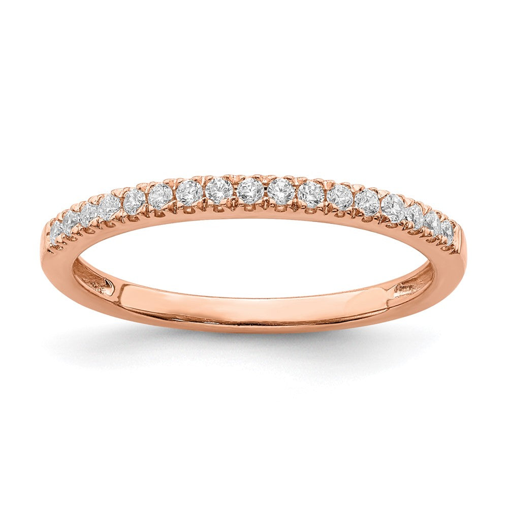 Alianza de Boda Blooming Bridal en Oro Rosa de 14k con Diamantes de 1/6 Quilate