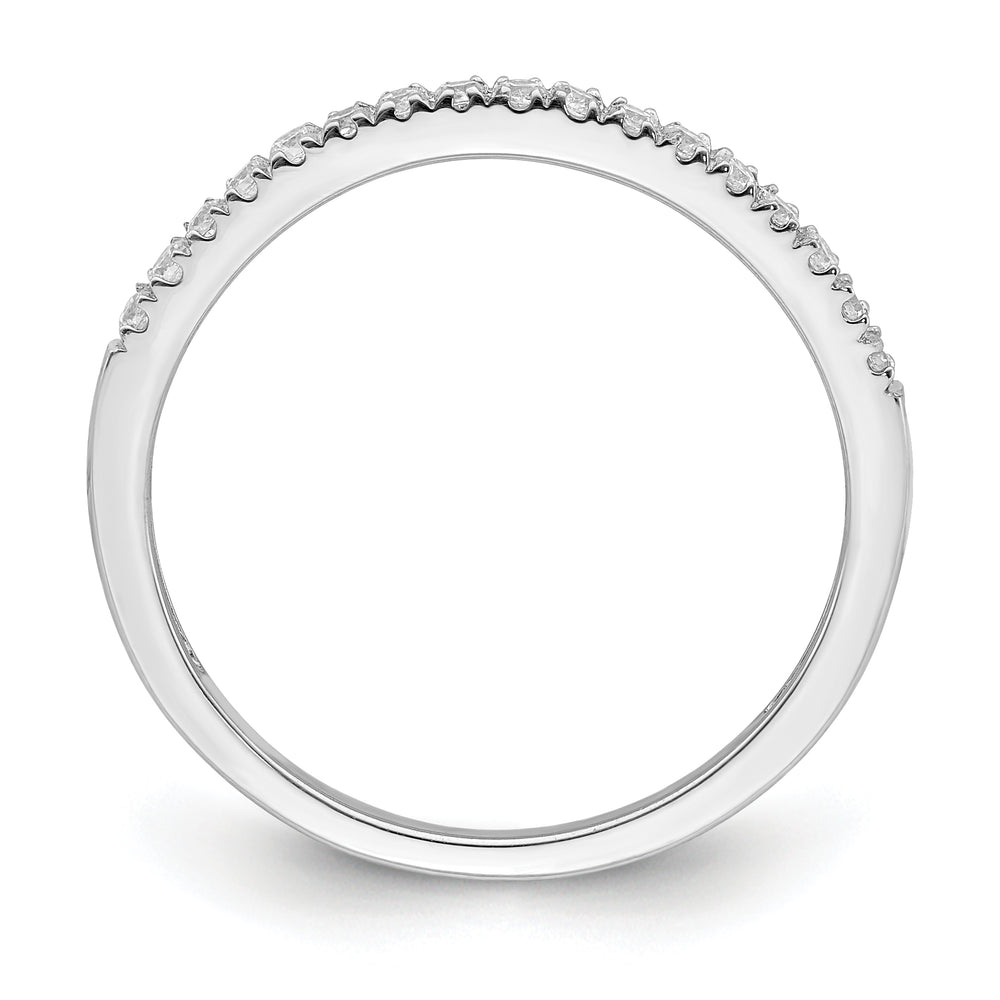 Blooming Bridal 14k White Gold Wedding Band with 1/6 Carat Diamonds