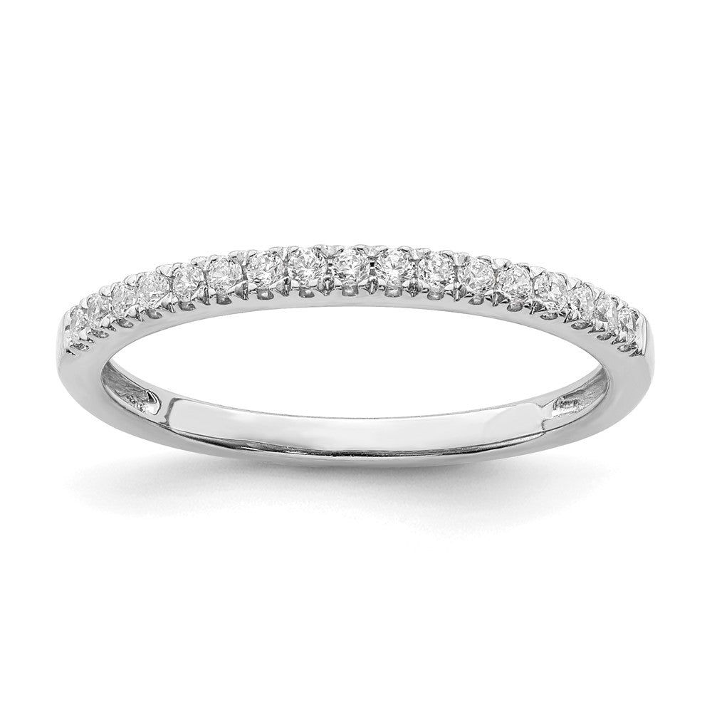 Blooming Bridal 14k White Gold Wedding Band with 1/6 Carat Diamonds